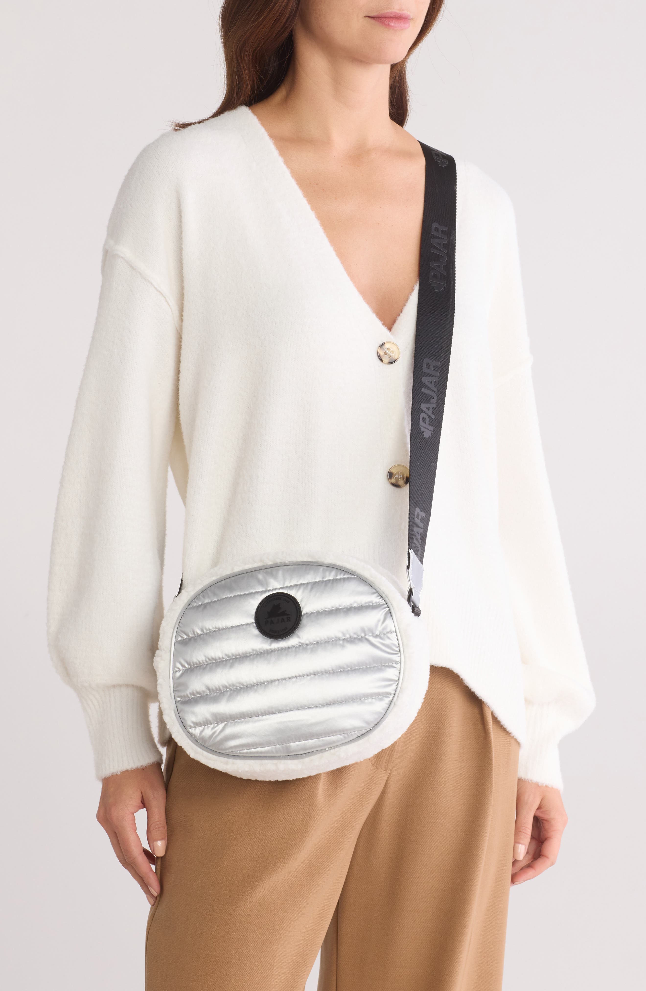 Pajar Circle Faux Shearling Crossbody Bag (Women) | Nordstromrack
