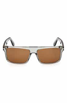 TOM FORD 58mm Philippe Polarized Rectangular Sunglasses