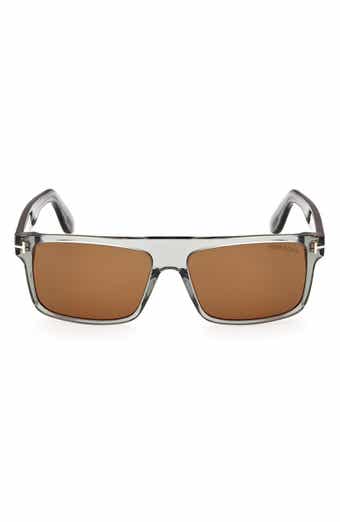 TOM FORD 58mm Philippe Polarized Rectangular Sunglasses