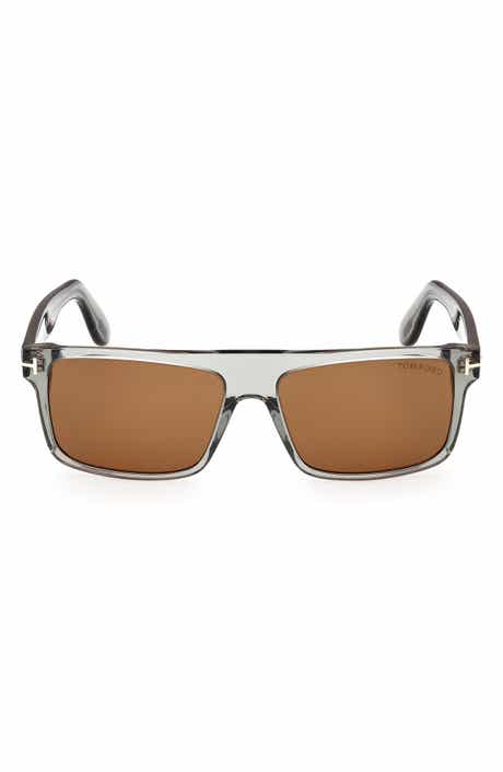TOM FORD 58mm Philippe Polarized Rectangular Sunglasses