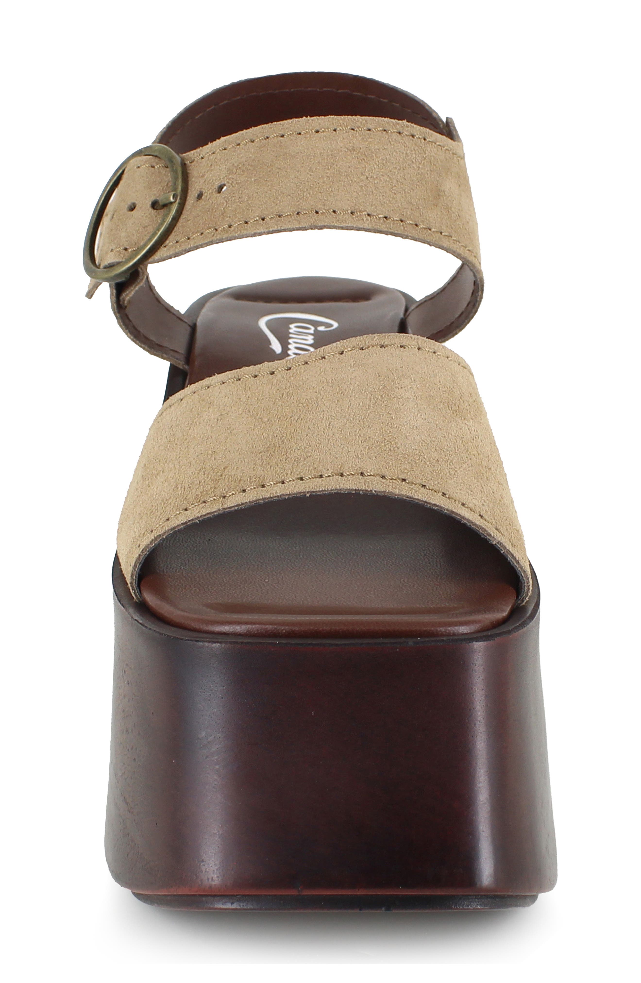 Anna Ankle Strap Platform Sandal, Alternate, color, TAUPE SUEDE