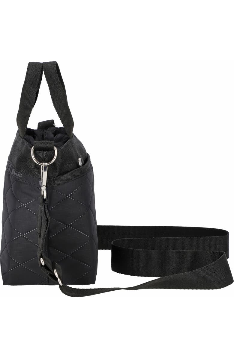 LeSportsac Small Bucket Tote Bag, Alternate, color, Black Cross Deboss