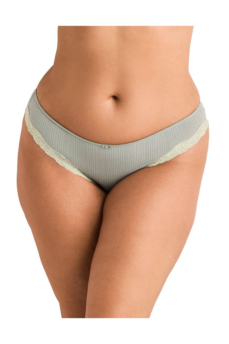 Lilou Thong Panties, Main, color, Medium green