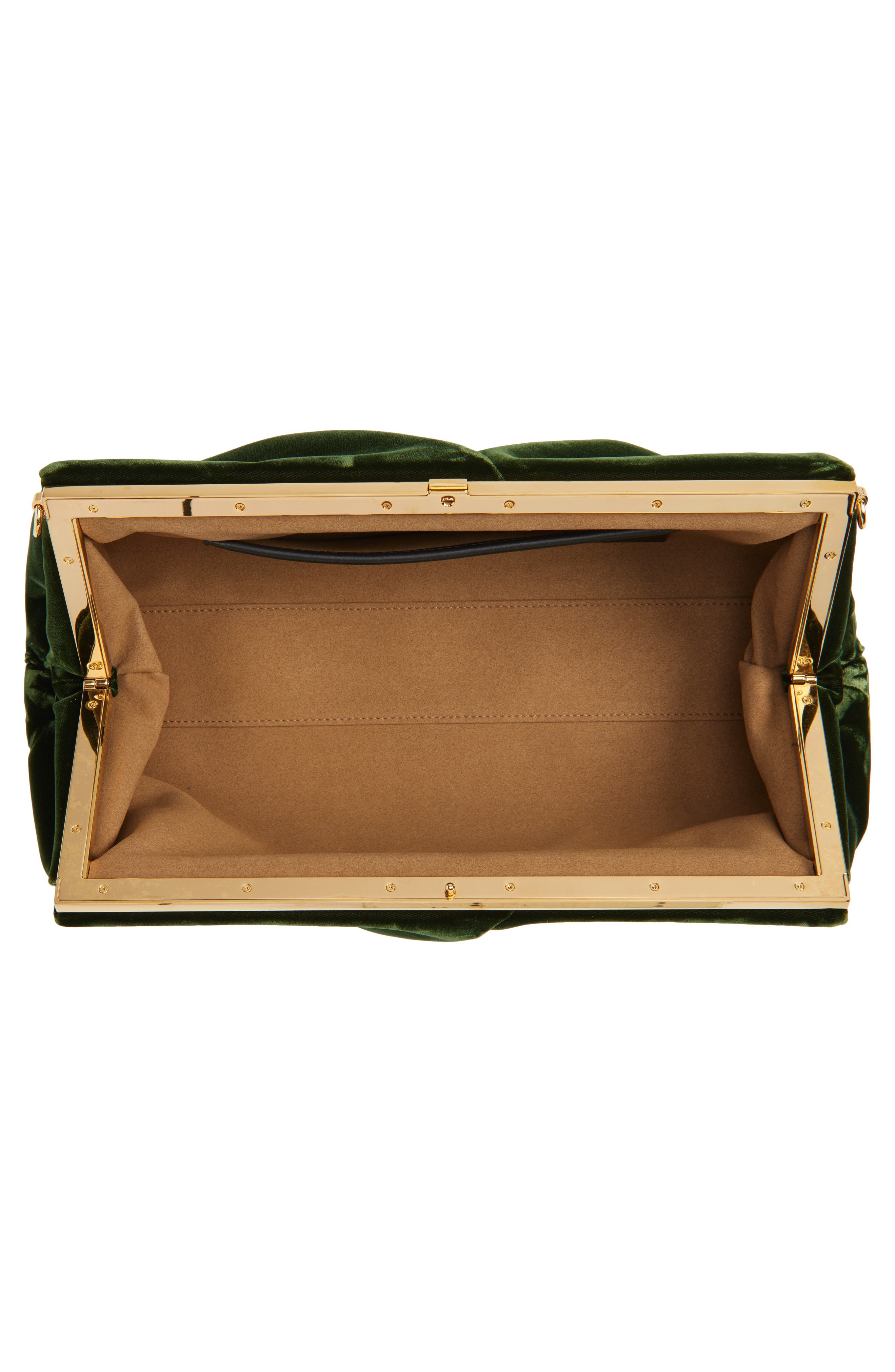 Dries Van Noten Velvet Envelope Clutch, Alternate, color, Olive