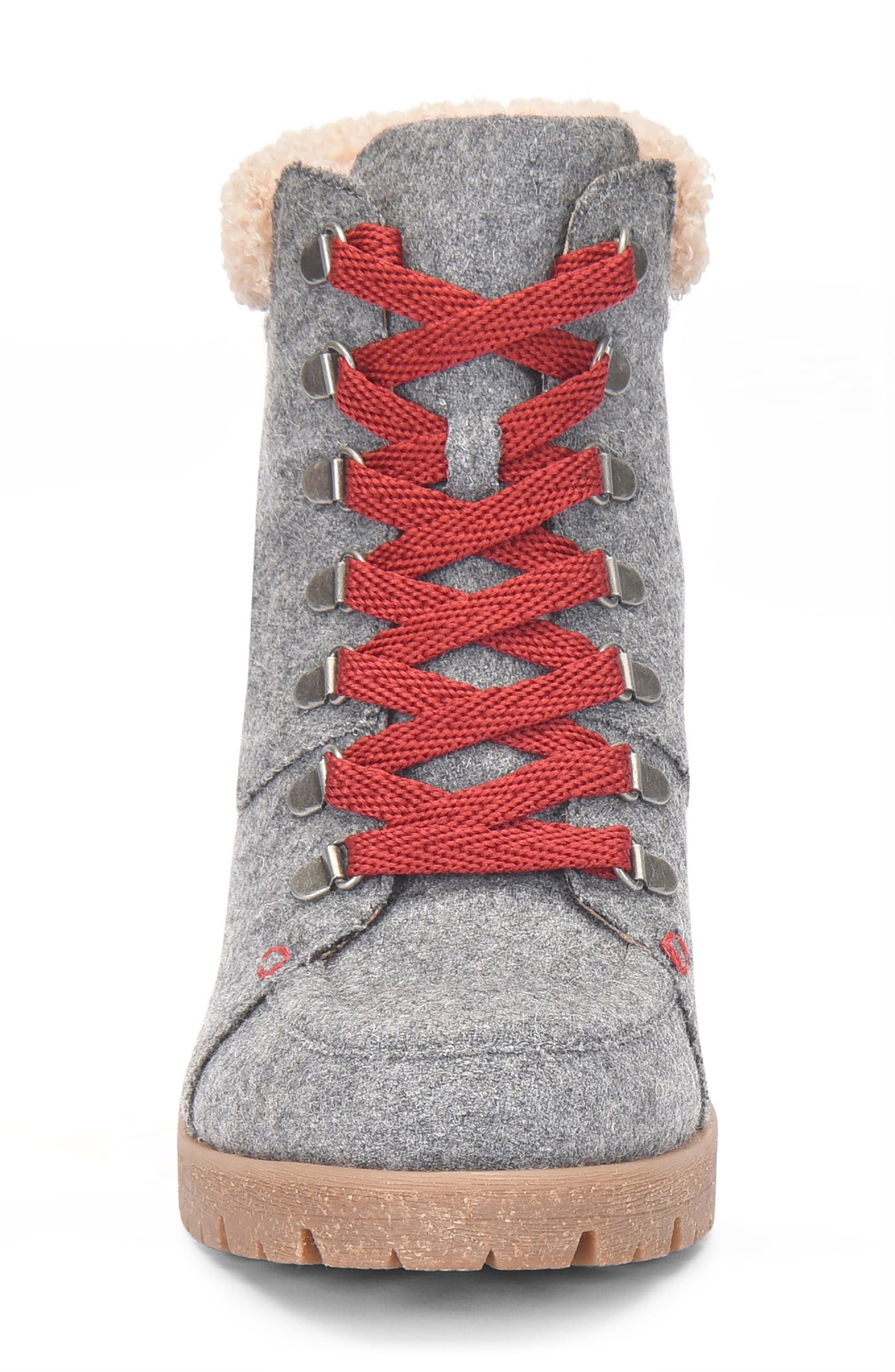 Kork-Ease<sup>®</sup> Evie Heeled Lace-Up Boot, Alternate, color, Grey