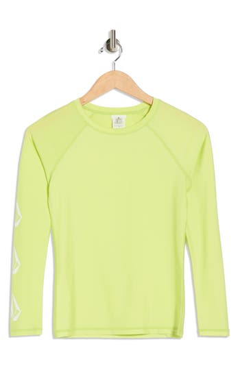 Volcom Simply Core Long Sleeve Rashguard In Green