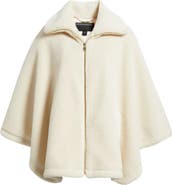 Bernardo Calder Faux Fur Poncho Jacket