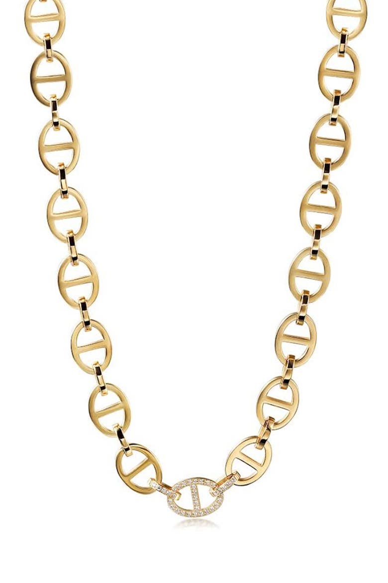 Oval Chain Necklace, Main, color, GOLD