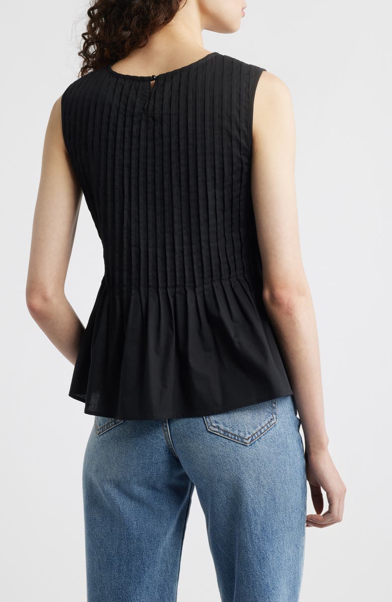 WAYF Gwen Sleeveless Pleated Peplum Top, Alternate, color, 