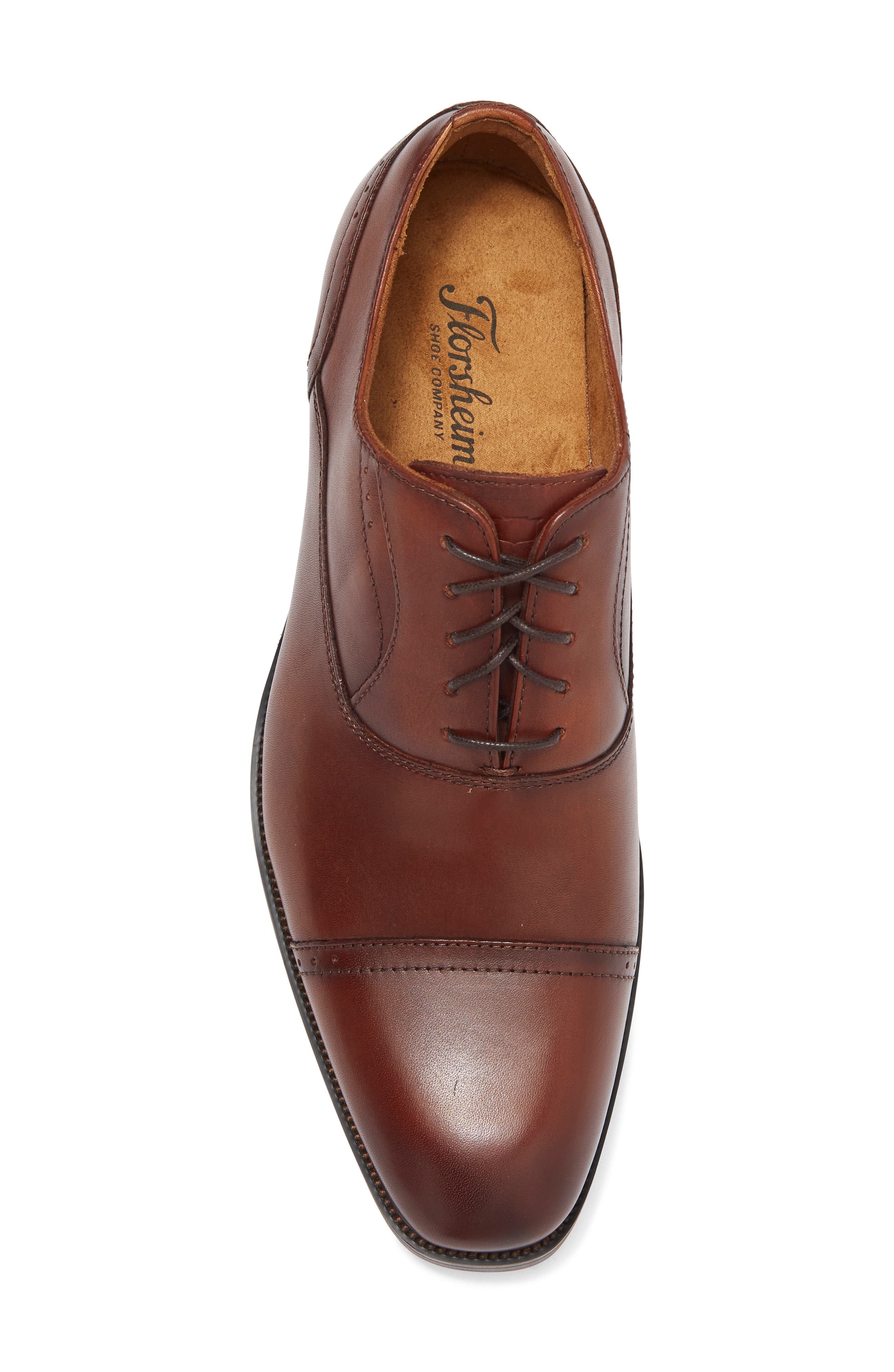 Sorrello Cap Toe Oxford, Alternate, color, COGNAC