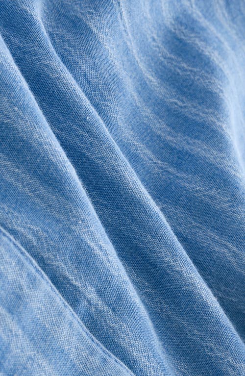 Next Striped Boxy Denim Button-up Shirt In Blue