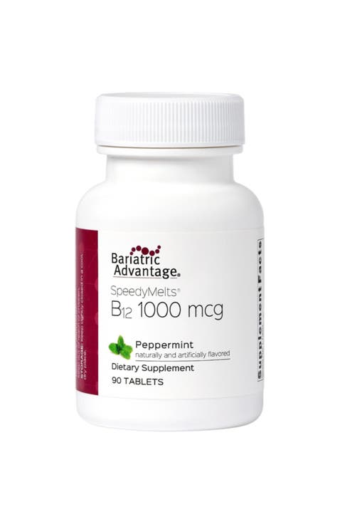 Fast Melting B12 1000 mcg Supplement with Folic Acid Peppermint 90 Count