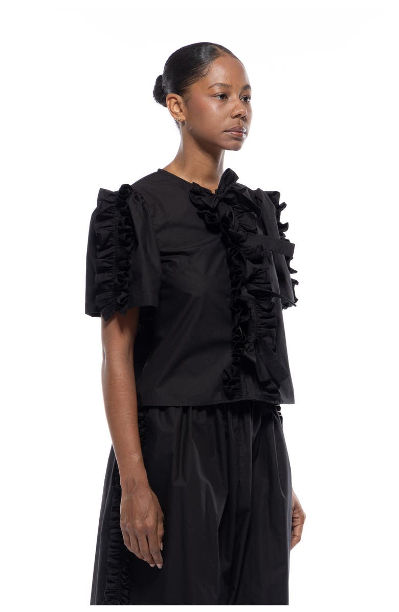 Toit Volant Charlie Bow Ruffle Top, Alternate, color, 