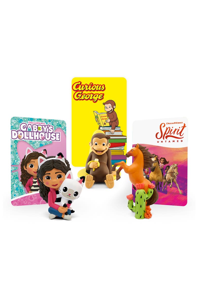 3-Pack Gabby's Dollhouse, Curious George & Spirit Untamed Tonie Audio Character Bundle, Alternate, color, MULTICOLOR