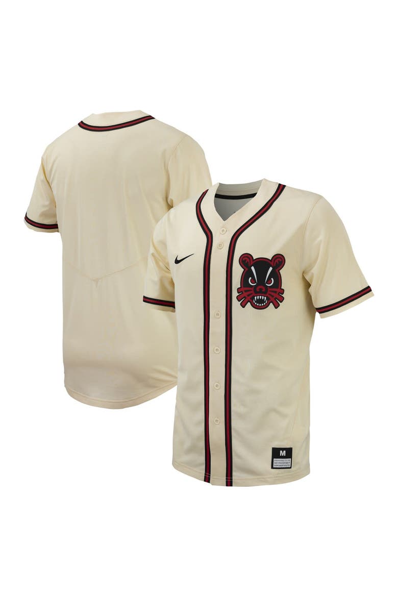 Men's Nike  Natural Cincinnati Bearcats Replica Full-Button Baseball Jersey, Alternate, color, Natural
