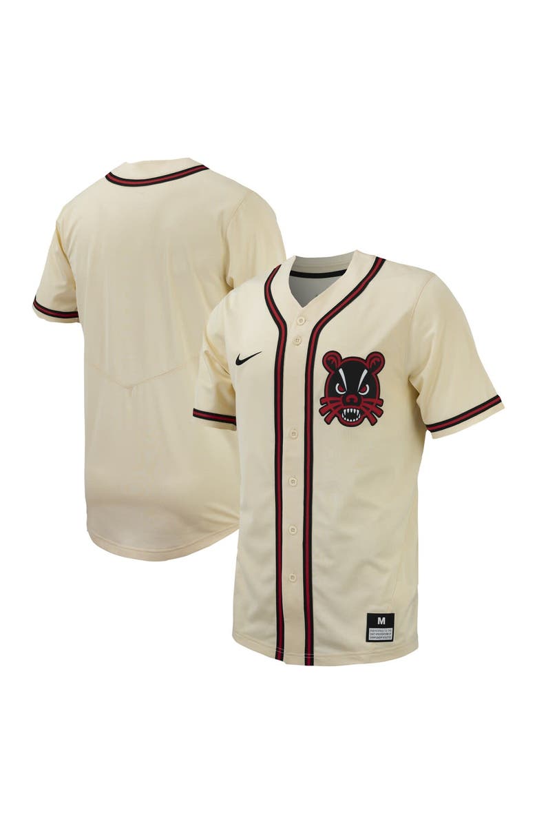 Nike Men's Nike  Natural Cincinnati Bearcats Replica Full-Button Baseball Jersey, Alternate, color, 