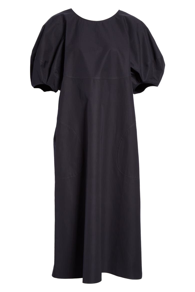 Short Puff Sleeve Dress, Alternate, color, MIDNIGHT