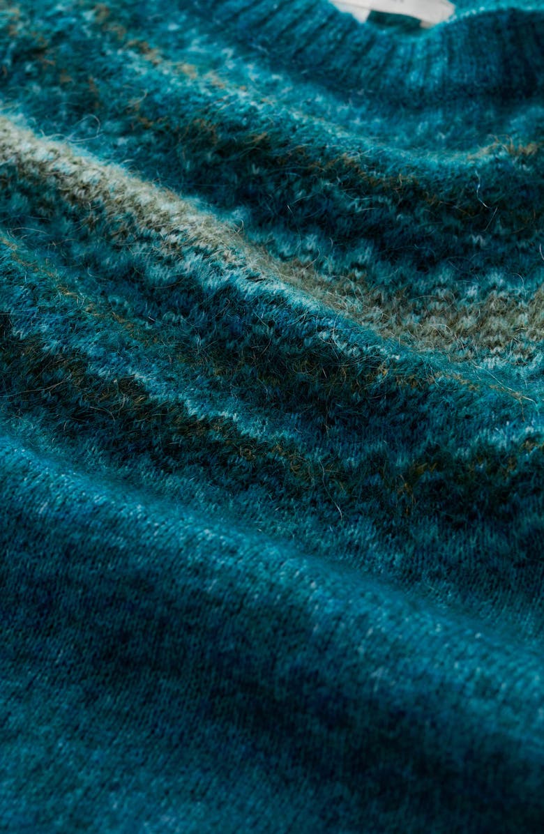 Seasalt Cornwall Spruce Frost Fair Isle Sweater, Alternate, color, 