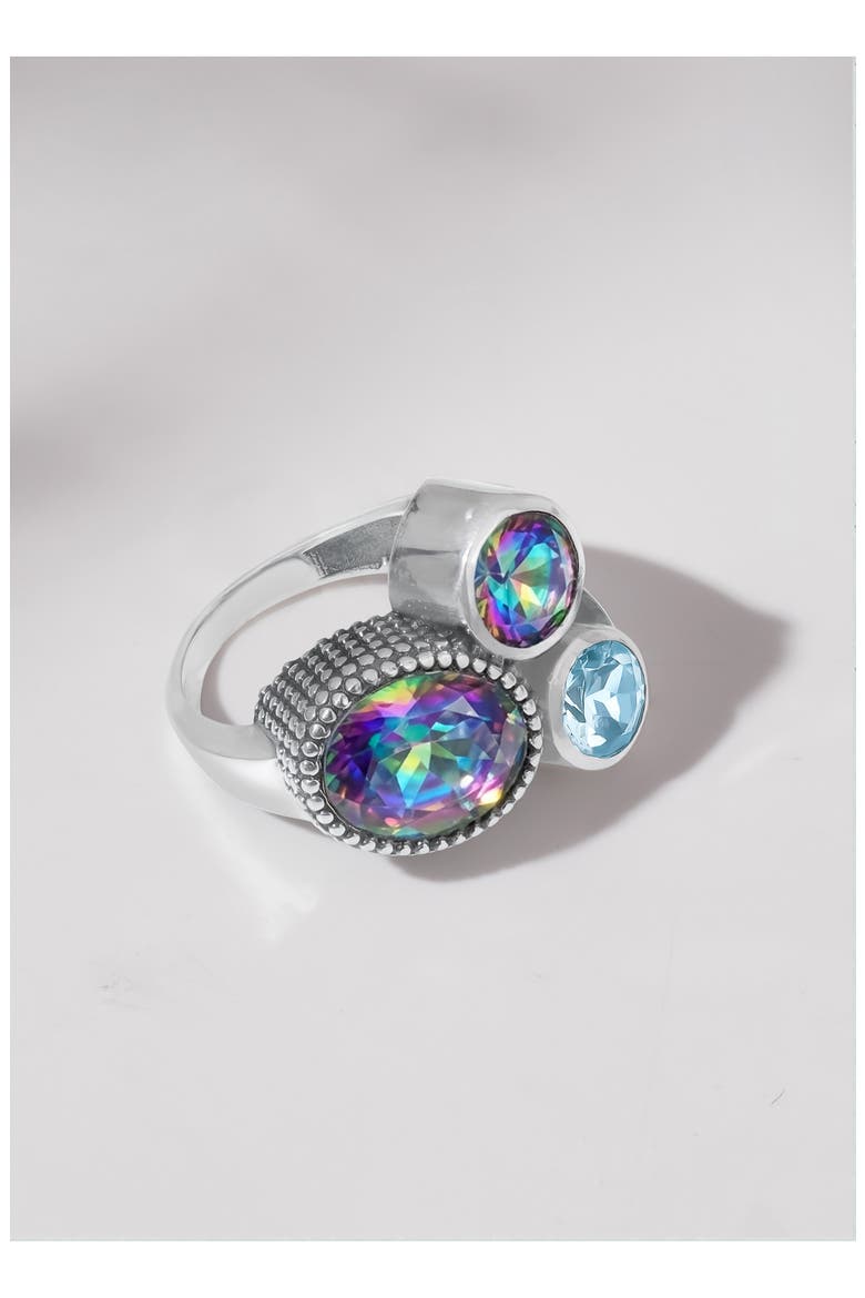 Quartz Cluster Statement Ring, Alternate, color, PURPLE