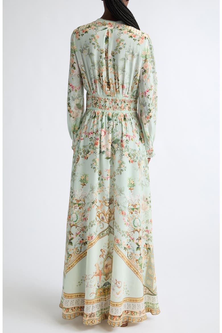 Shaped Waist Button Dress, Alternate, color, WILDFLOWER WUNDERLAND