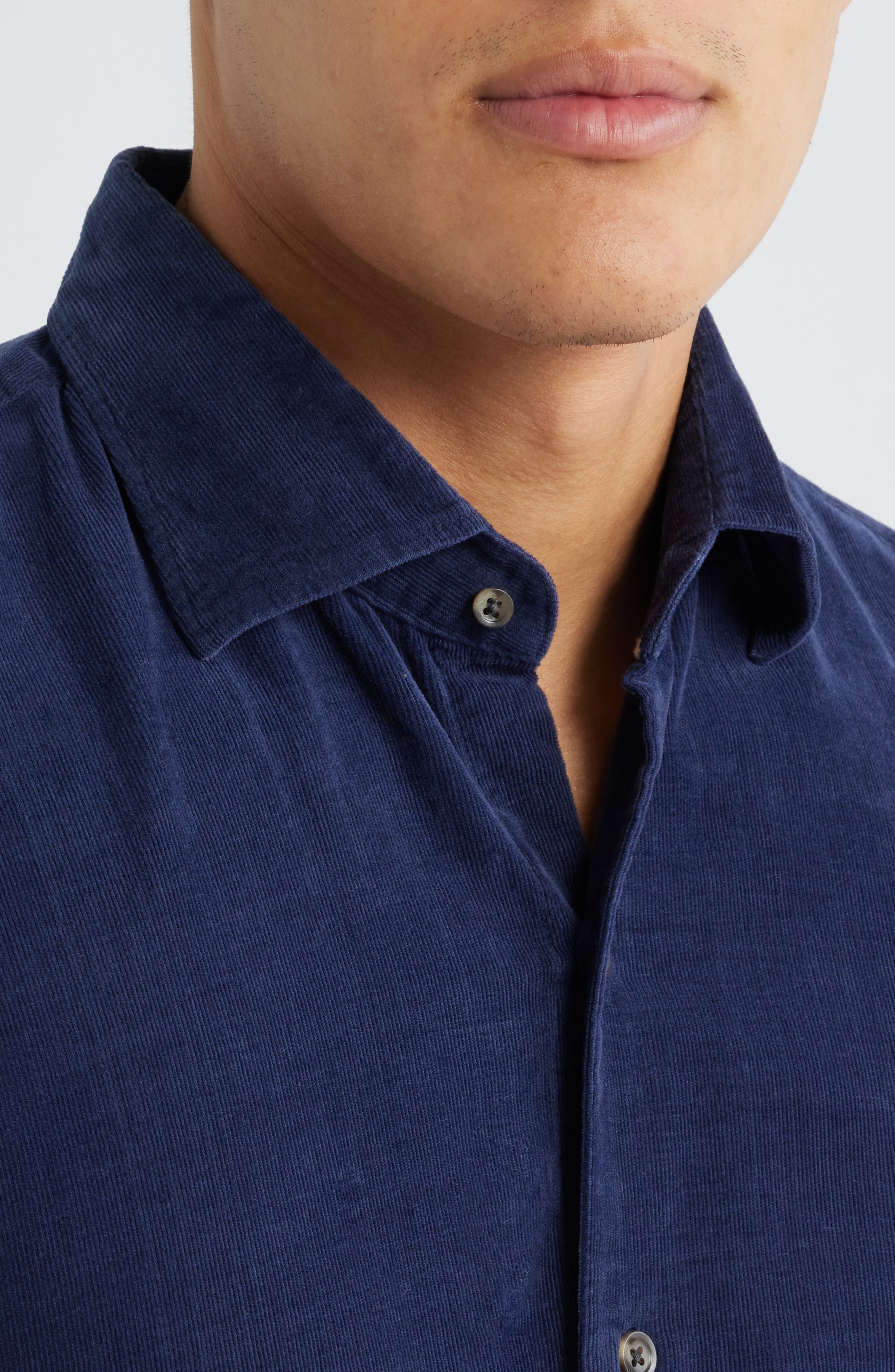 Cotton & Cashmere Corduroy Button-Up Shirt - image 4