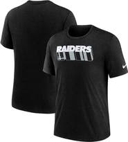 Nike Men's Nike Heather Black Las Vegas Raiders Long Pass Tri-Blend T-Shirt