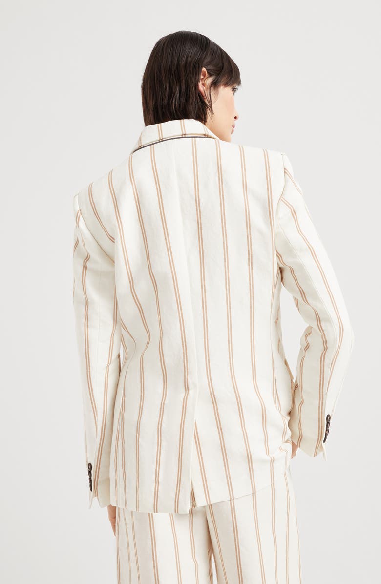 Brunello Cucinelli Regimental panama jacket, Alternate, color, 