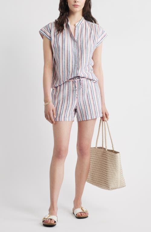 Caslonr Caslon(r) Easy Stripe Linen Blend Shorts