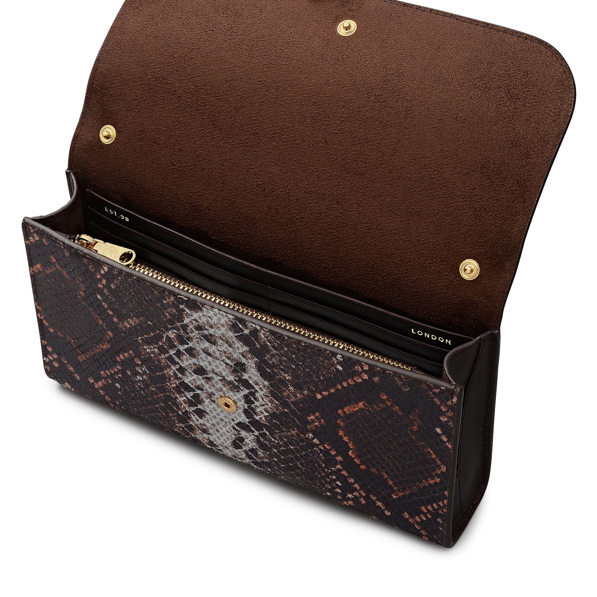 Radley The Rathbone - Faux Snake Micro Flapover Crossbody Bag, Alternate, color, Carmine