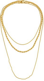 EYE CANDY LOS ANGELES Set of 3 Ellie Rope Chain Necklaces