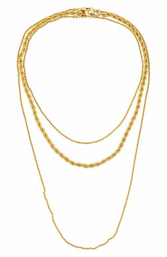 Set of 3 Ellie Rope Chain Necklaces