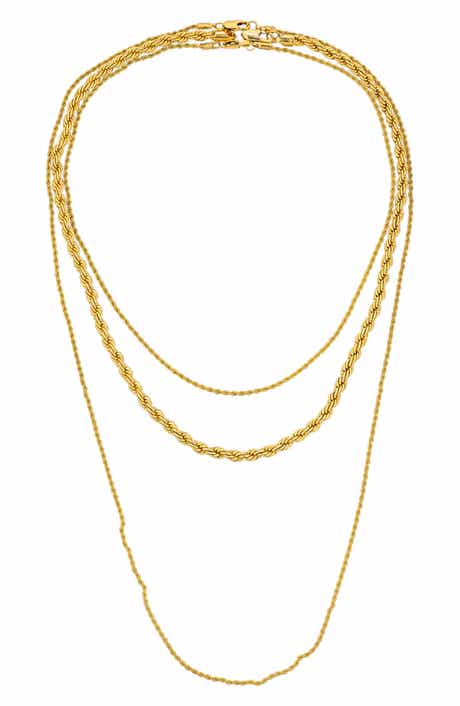 EYE CANDY LOS ANGELES Set of 3 Ellie Rope Chain Necklaces