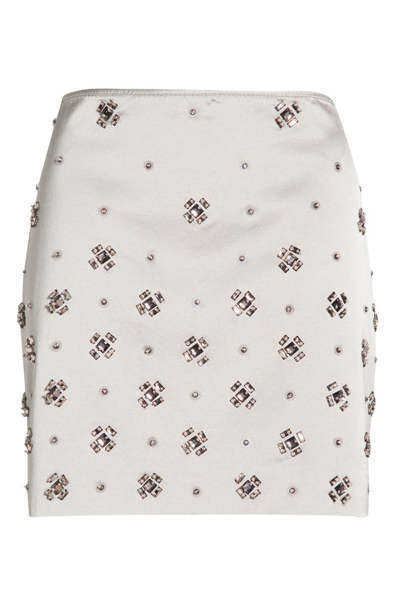 Veronica Beard Olenna Embellished Miniskirt, Alternate, color, Silver