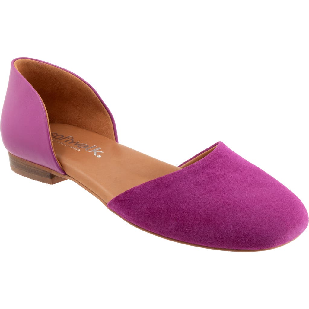 Softwalk ® Kamari D'orsay Flat In Magenta Suede