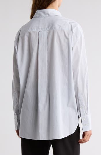Big Joe Oversize Stripe Button-Up Shirt