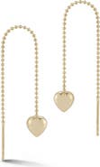 Ember Fine Jewelry 14K Heart Threader Earrings