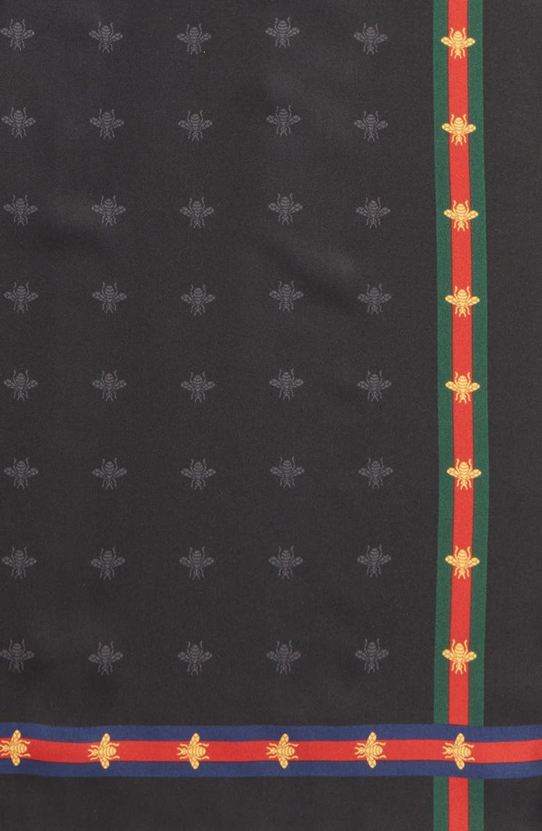 Gucci Runebis Silk Twill Pocket Square, Alternate, color, 