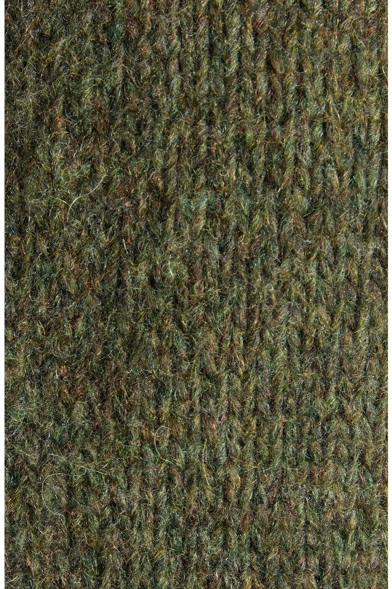 Alpaca Blend Zip Cardigan, Alternate, color, GREEN