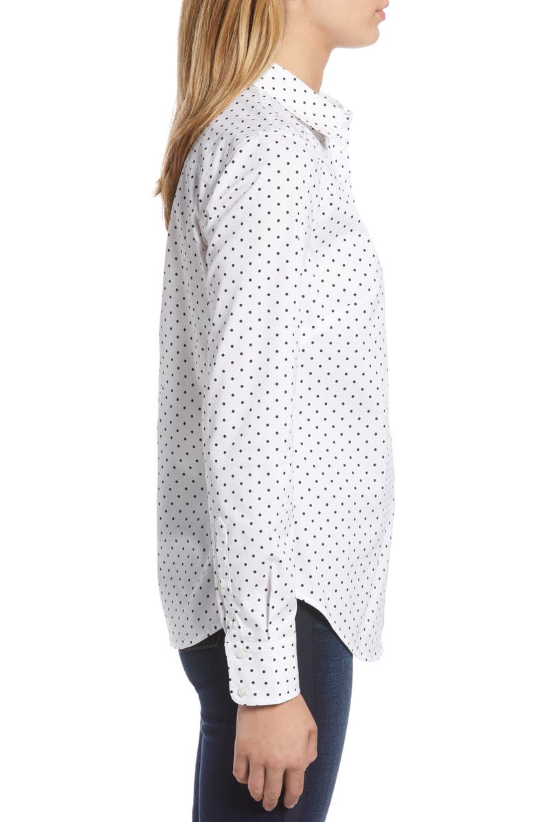 1901 Polka Dot Stretch Cotton Blend Shirt, Alternate, color, 