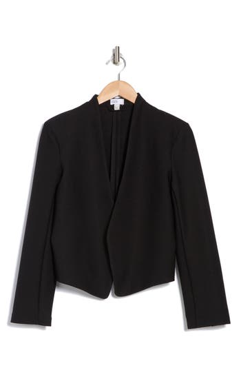 Nordstrom Rack Open Front Stretch Crepe Blazer In Black