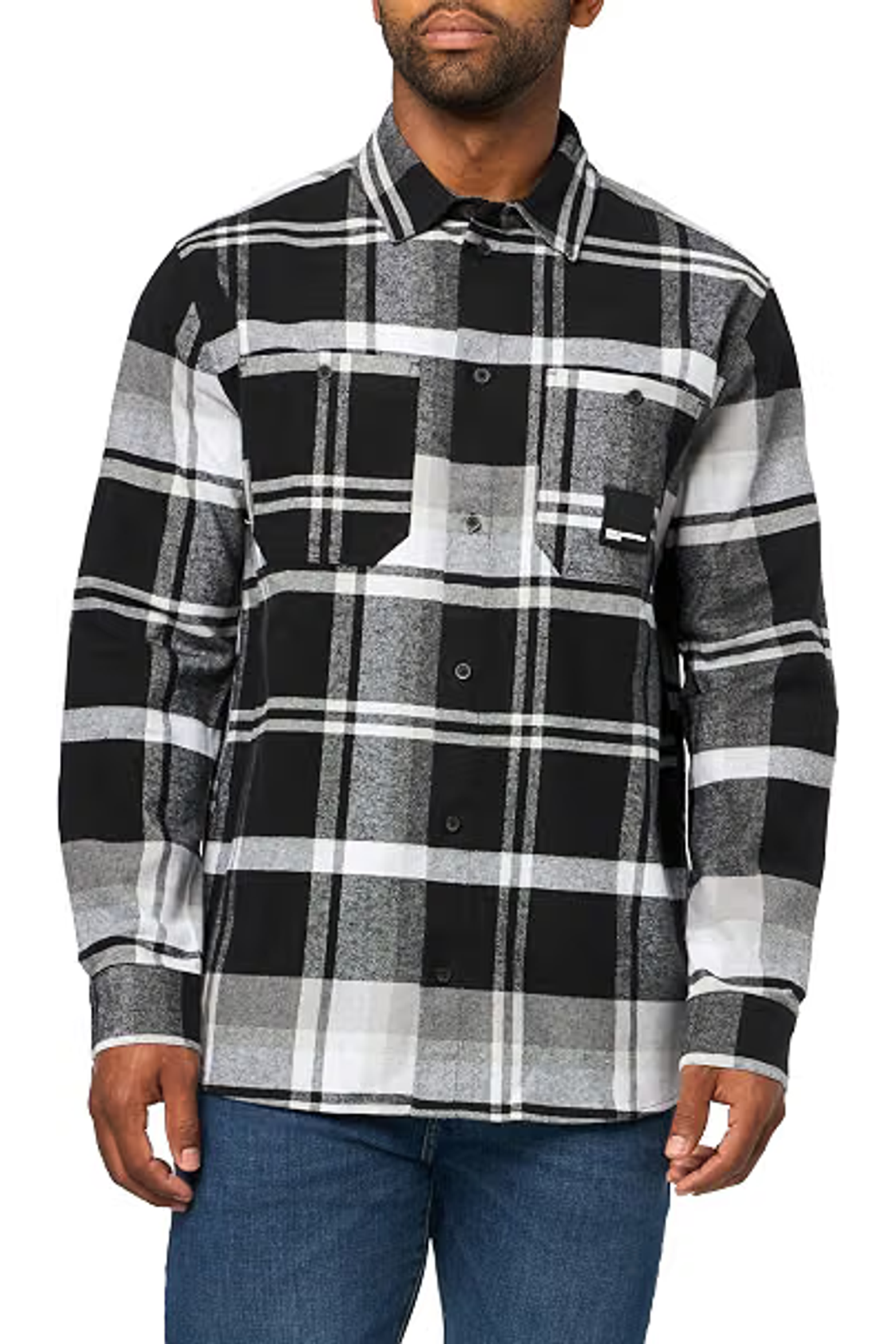 New Men's Check Design Karl Lagerfeld Jeans Men's Check Double Pocket Shirt (Men) | Nordstrom