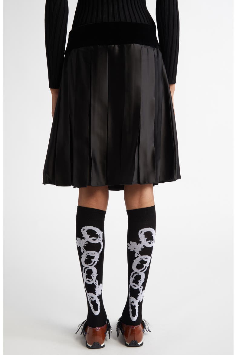 Radar Embellished Pleated Skirt, Alternate, color, BLACK