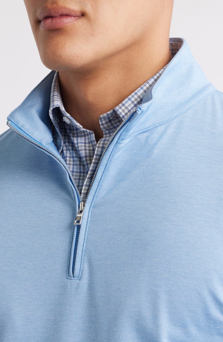 Pima Cotton & Modal Blend Piqué Quarter Zip Pullover