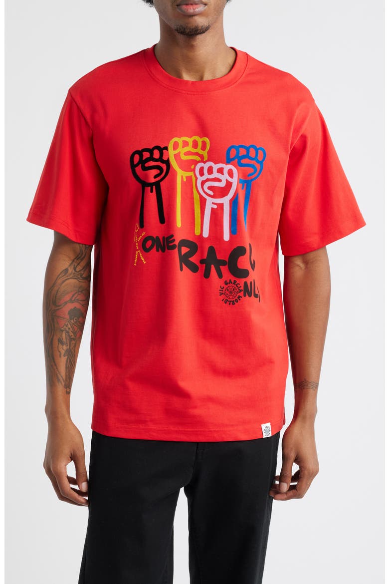 Human Race Cotton Graphic T-Shirt, Main, color, POPPY RED