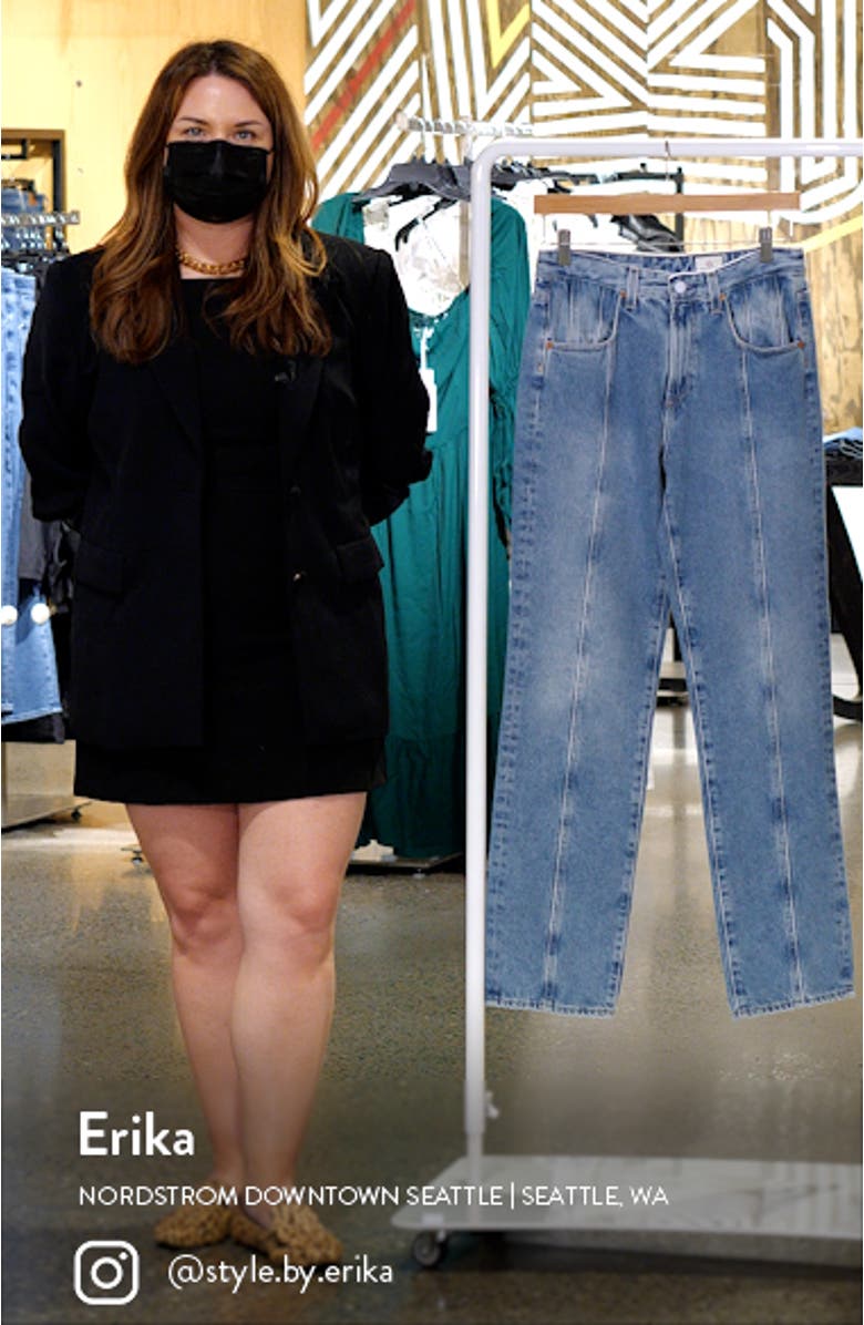 Alexxis Paneled Straight Leg Jeans, sales video thumbnail
