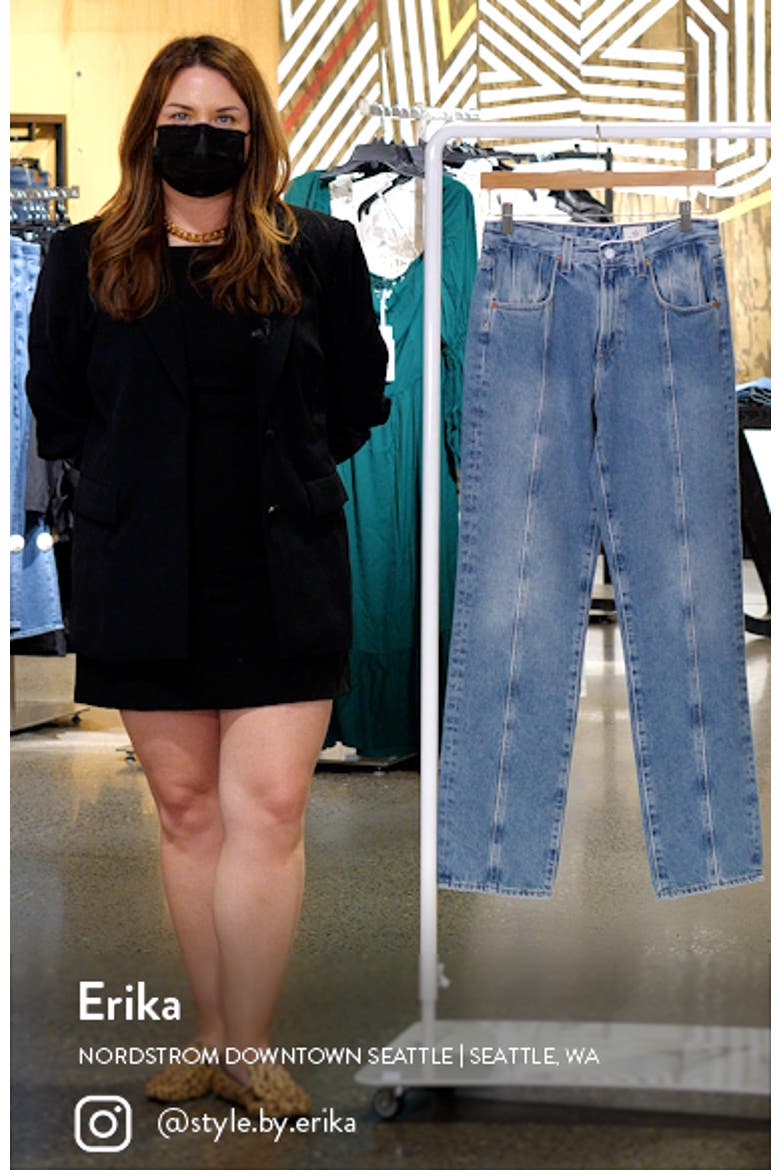 Alexxis Paneled Straight Leg Jeans video