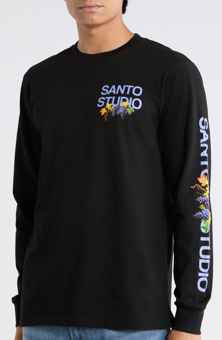 SANTO STUDIO x Luke Rockhold Timing Long Sleeve Graphic T-Shirt, Alternate, color, Black