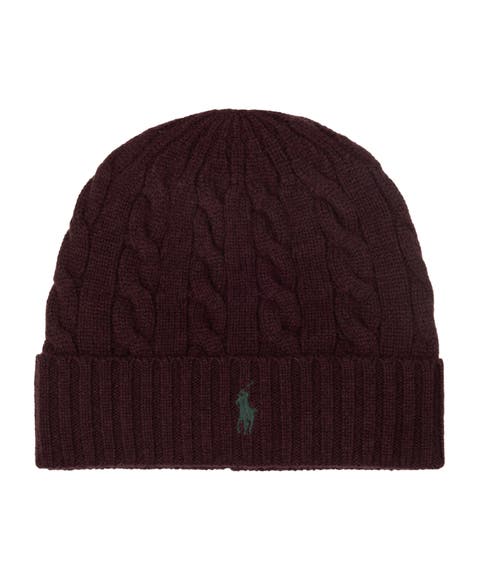 Cashmere Blend Cable Beanie