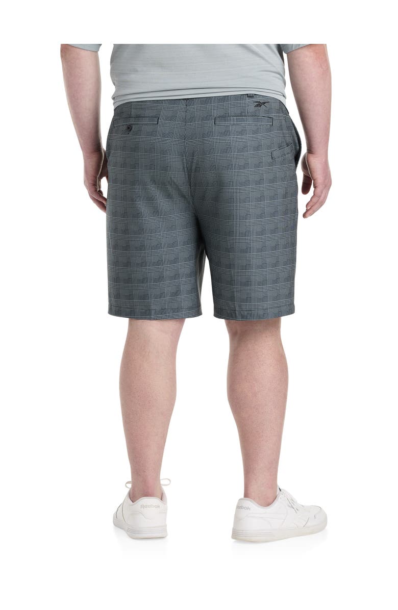 Reebok Big & Tall Performance Tonal Plaid Golf Shorts, Alternate, color, Black/Grey 3
