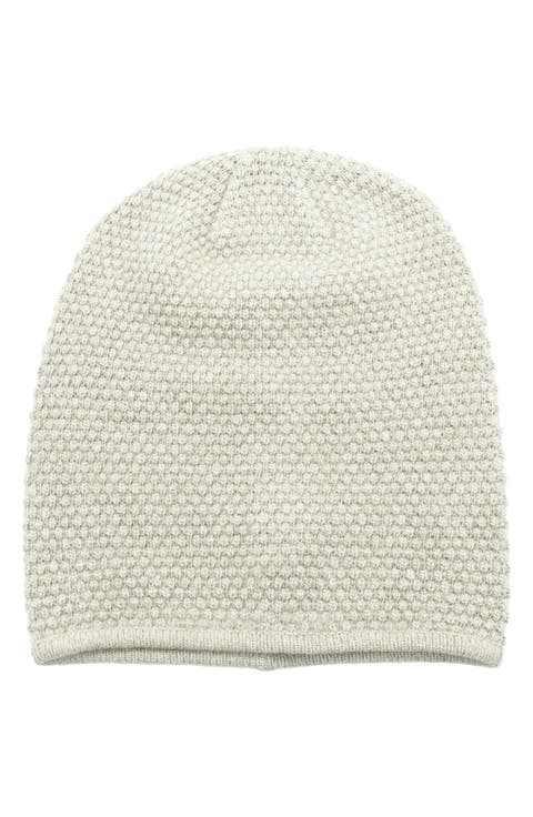 Popcorn Stitch Slouchy Beanie